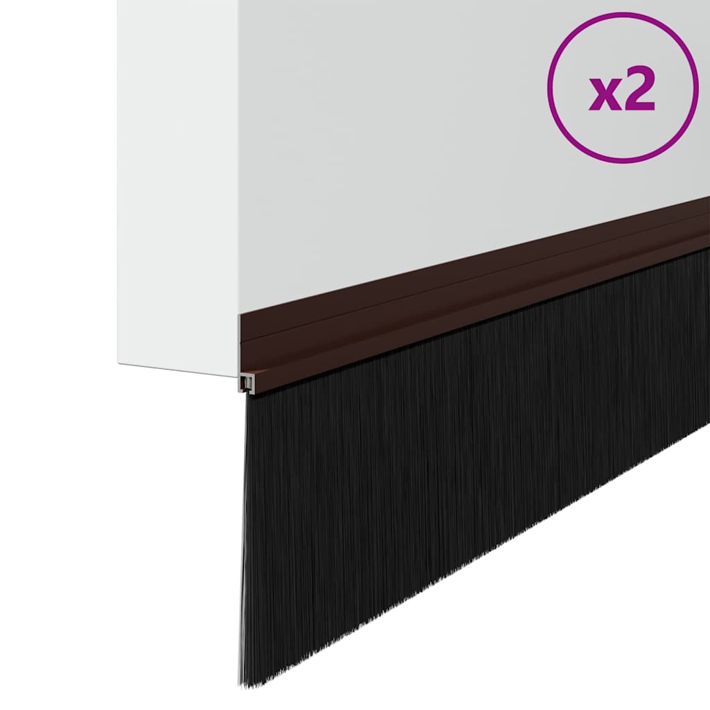 Samoljepljivi pečati za vrata 2 pcs Smeđa 100 cm