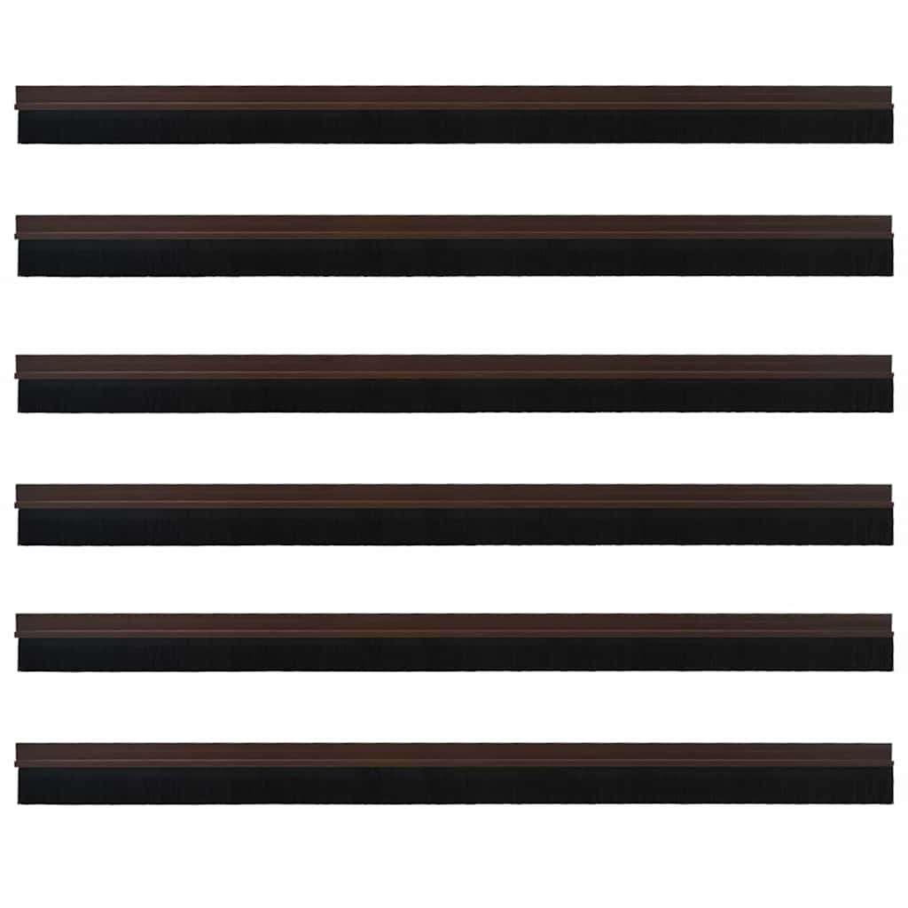Samoljepljivi pečati za vrata 6 pcs Smeđa 100 cm
