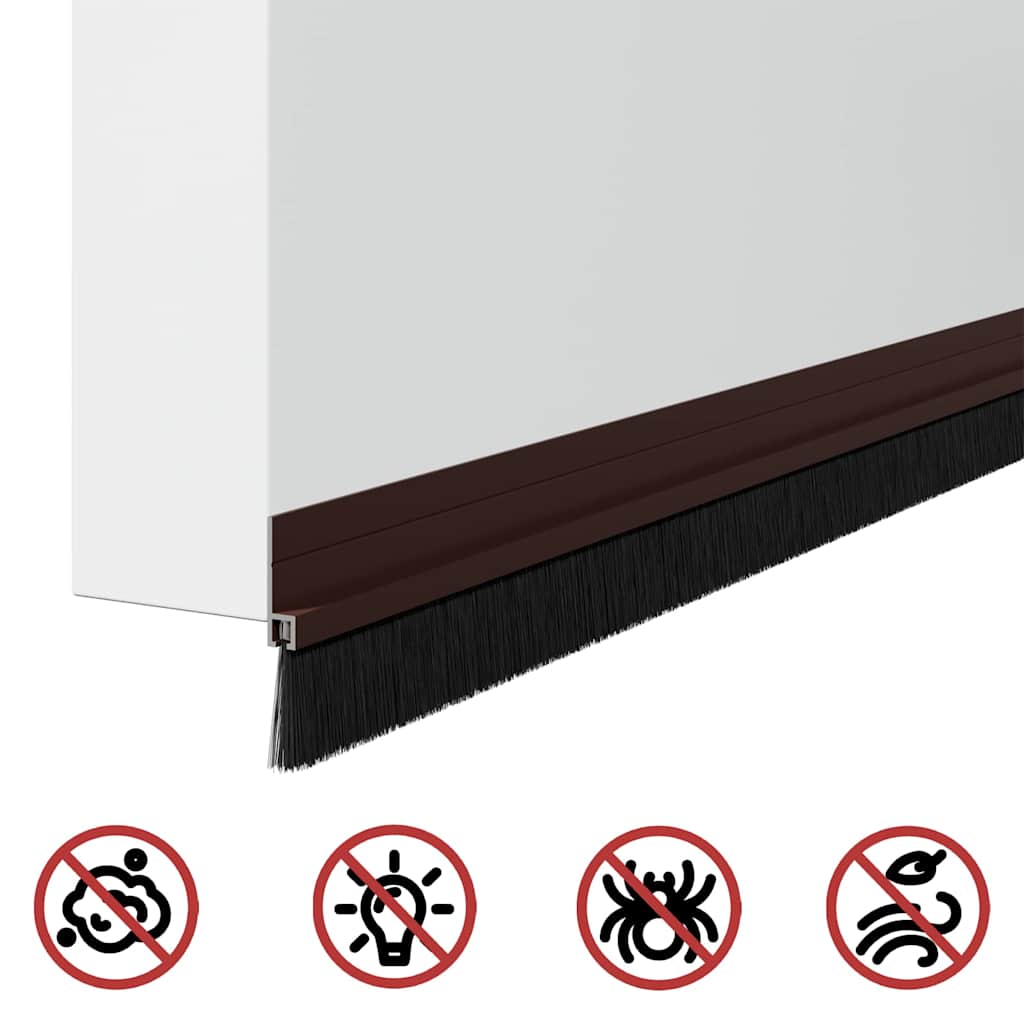 Samoljepljivi pečati za vrata 6 pcs Smeđa 100 cm