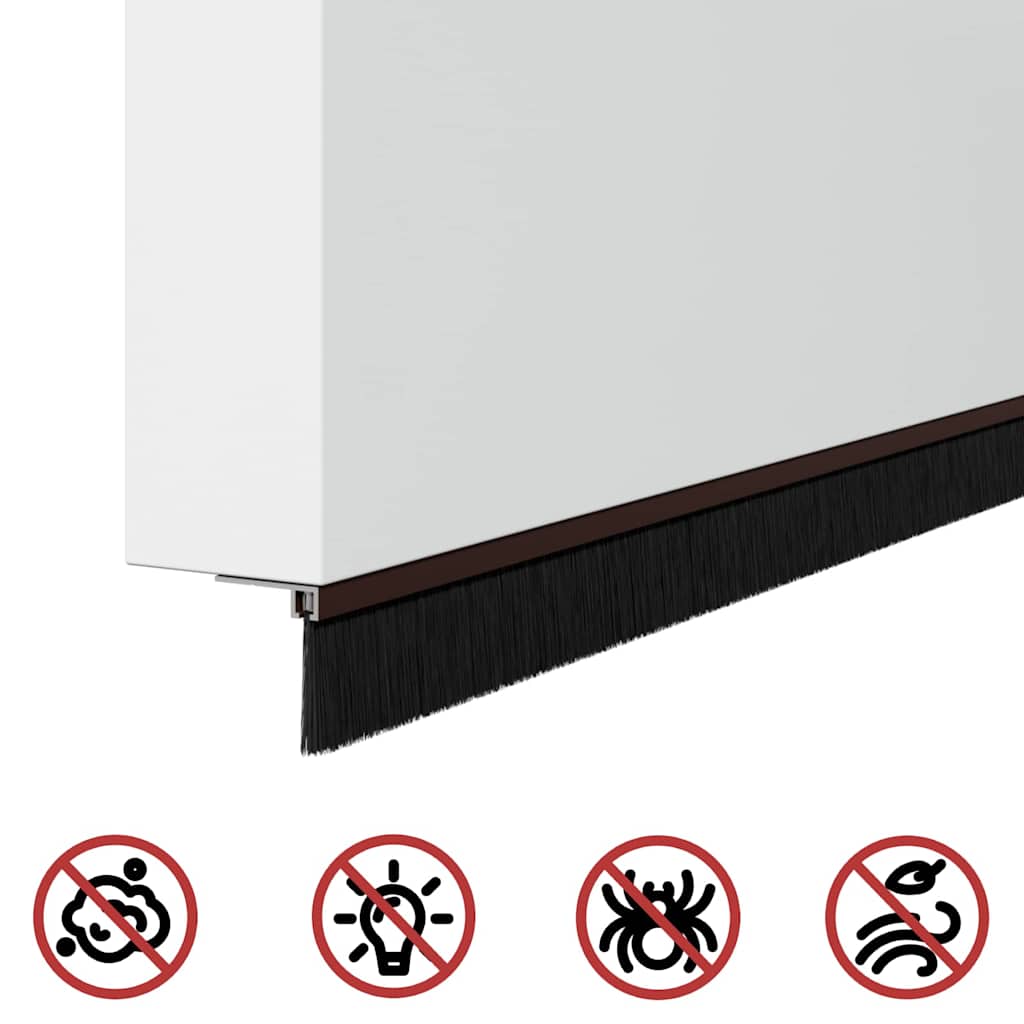 Samoljepljivi pečati za vrata 2 pcs Smeđa 100 cm