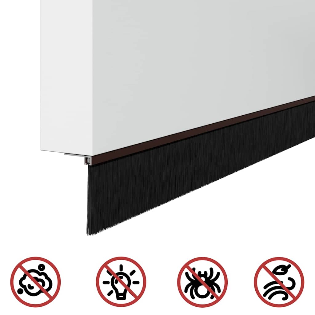 Samoljepljivi pečati za vrata 2 pcs Smeđa 100 cm