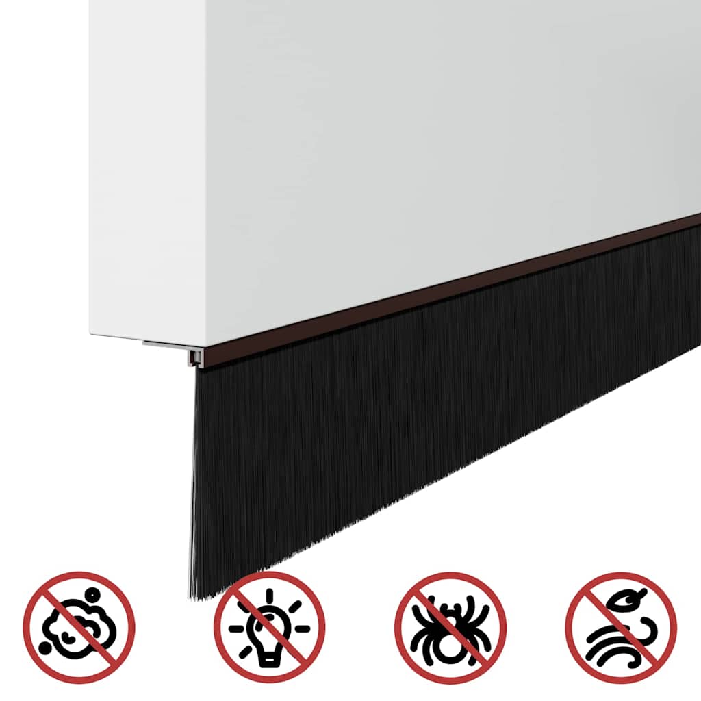 Samoljepljivi pečati za vrata 2 pcs Smeđa 100 cm