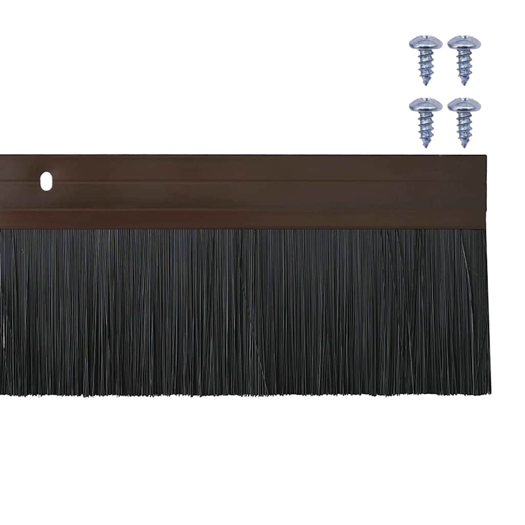 Držač četke za vrata 2 pcs Smeđa 100 cm Aluminijski legura