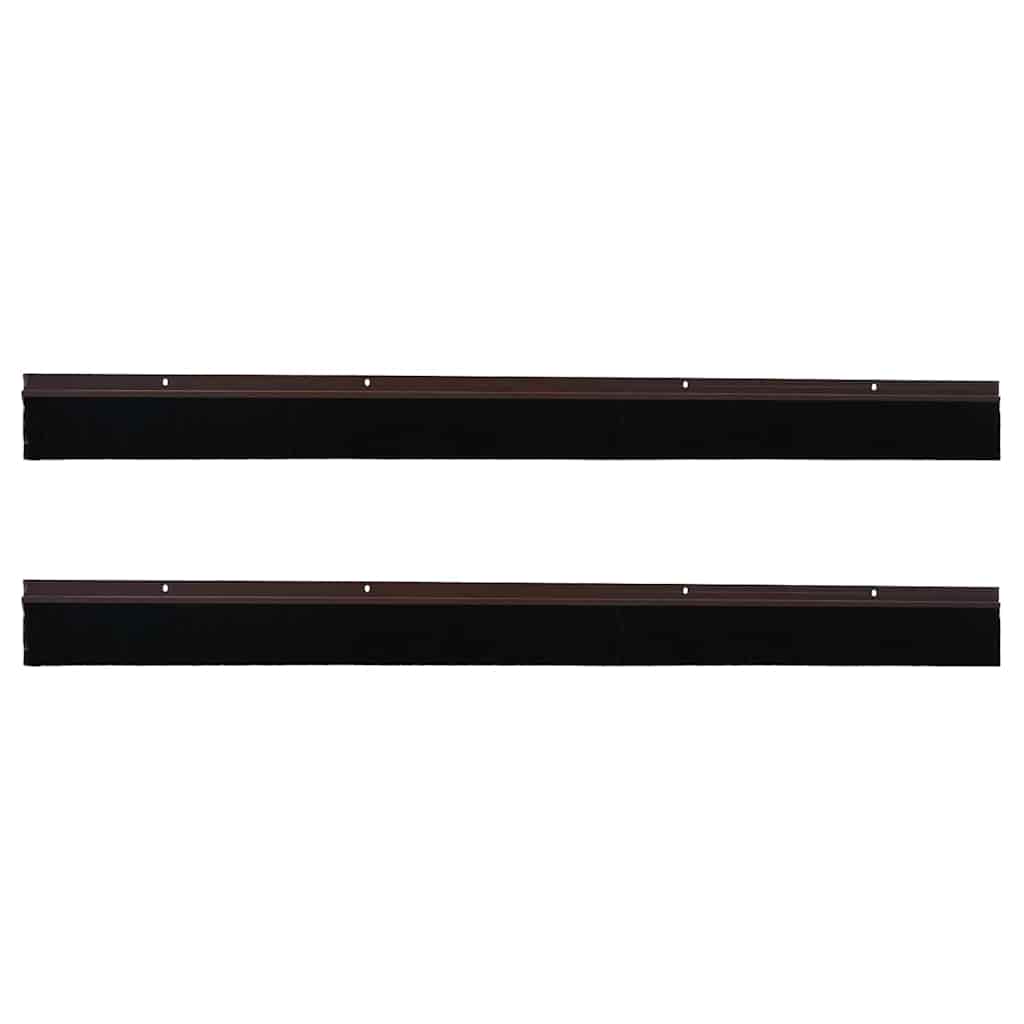 Držač četke za vrata 2 pcs Smeđa 100 cm Aluminijski legura