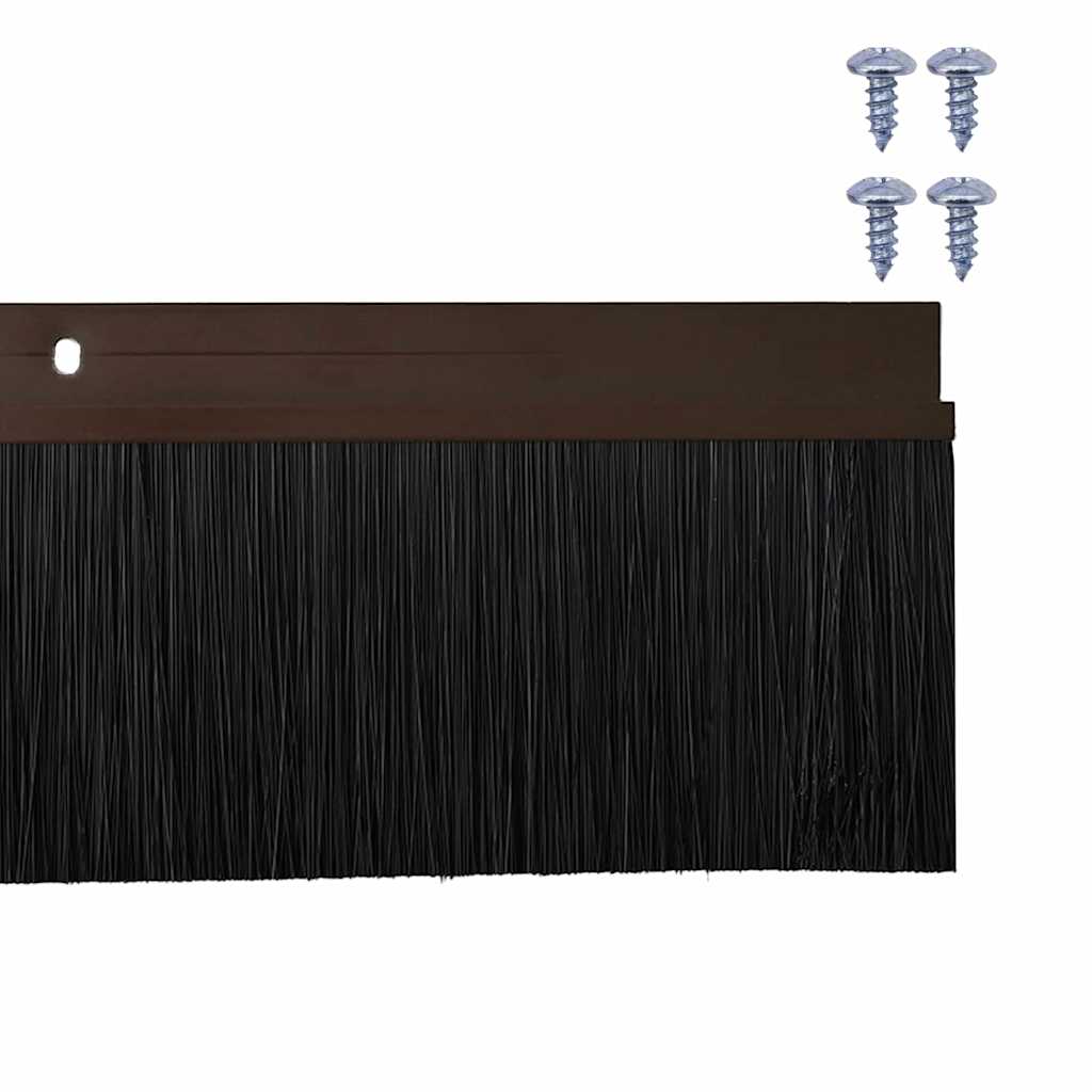 Držač četke za vrata 2 pcs Smeđa 100 cm Aluminijski legura