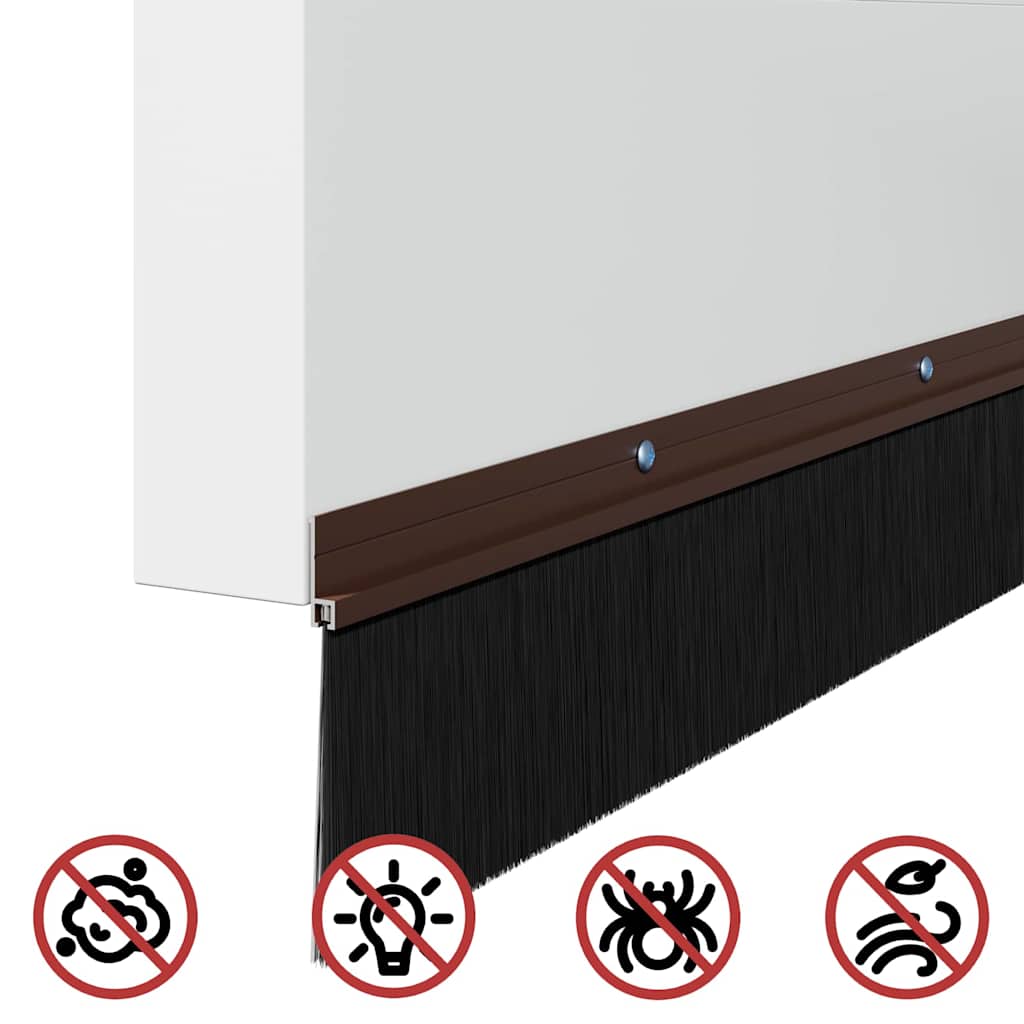Držač četke za vrata 6 pcs Smeđa 100 cm Aluminijski legura