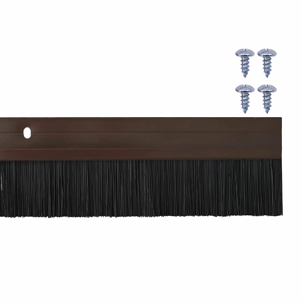 Držač četke za vrata 12 pcs Smeđa 100 cm Aluminijski legura