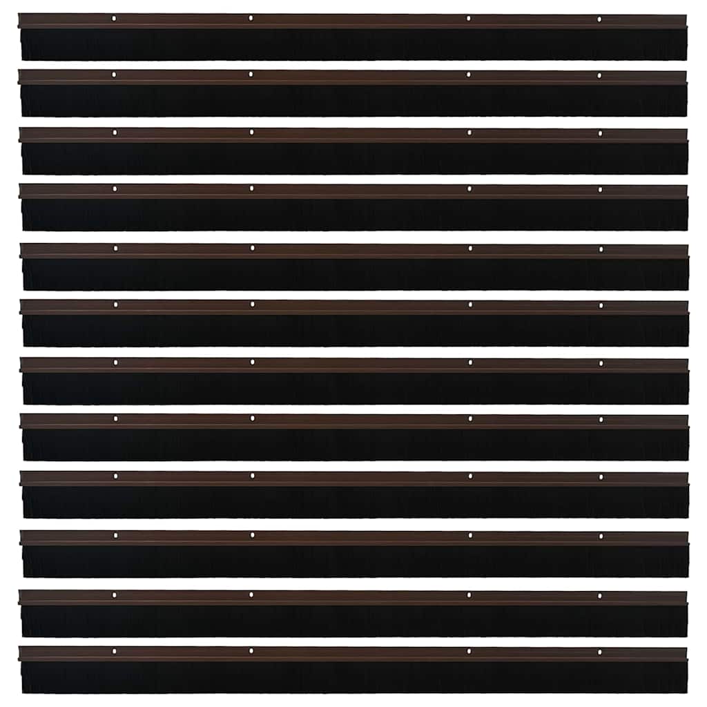 Držač četke za vrata 12 pcs Smeđa 100 cm Aluminijski legura