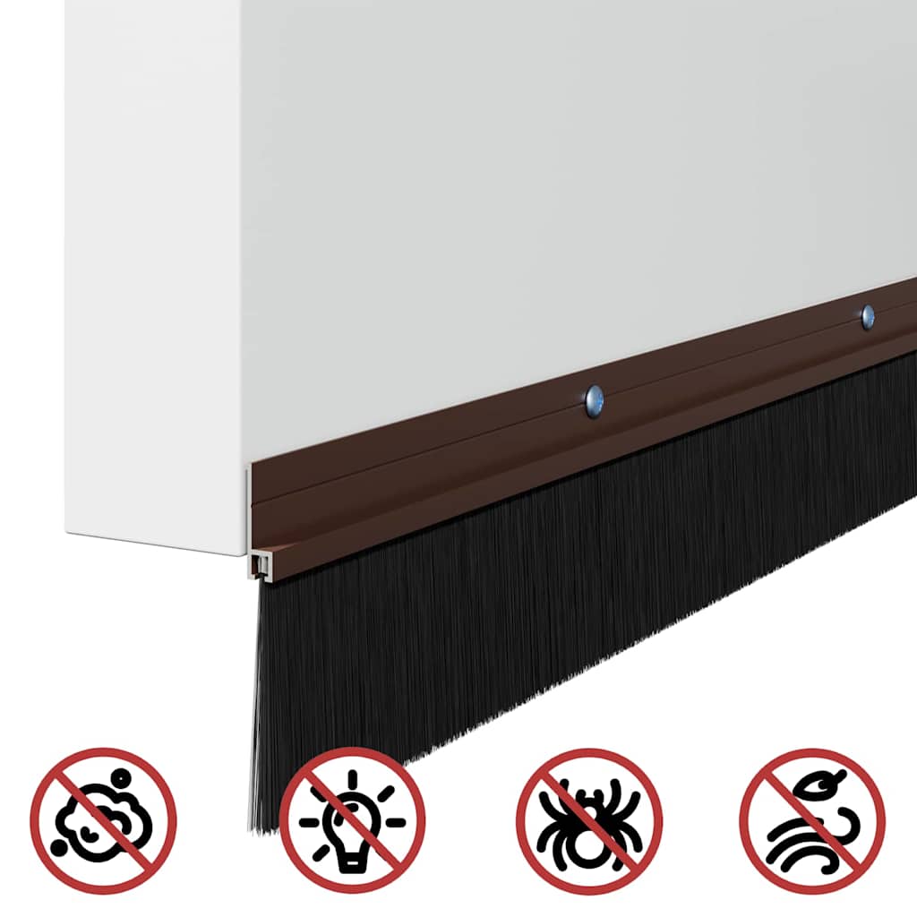 Držač četke za vrata 12 pcs Smeđa 100 cm Aluminijski legura