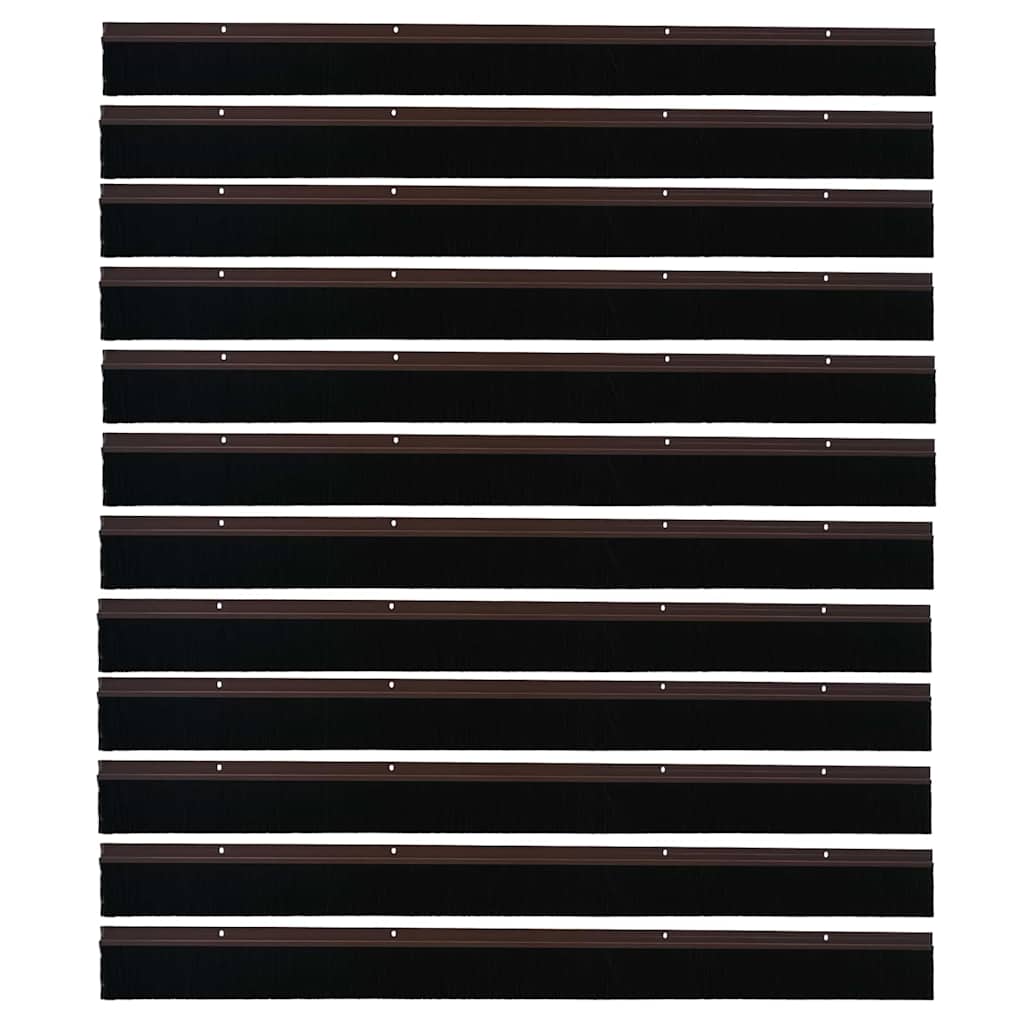 Držač četke za vrata 12 pcs Smeđa 100 cm Aluminijski legura