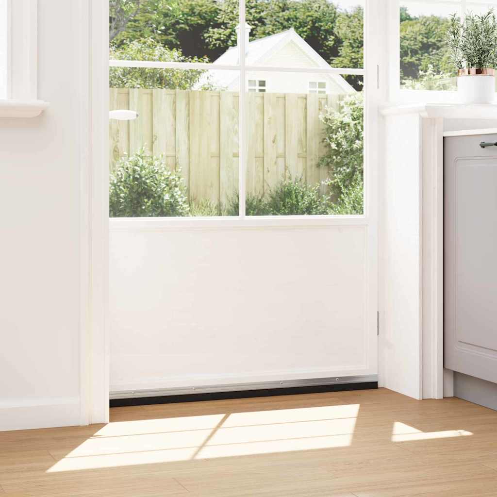 Držač četke za vrata 2 pcs Srebrno 100 cm Aluminijski legura