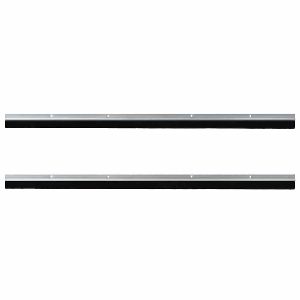 Držač četke za vrata 2 pcs Srebrno 100 cm Aluminijski legura