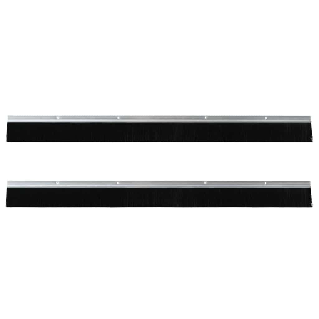 Držač četke za vrata 2 pcs Srebrno 100 cm Aluminijski legura