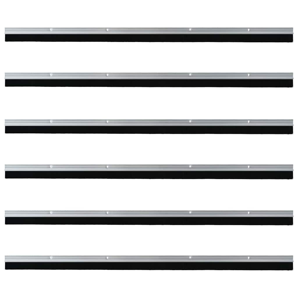 Držač četke za vrata 6 pcs Srebrno 100 cm Aluminijski legura