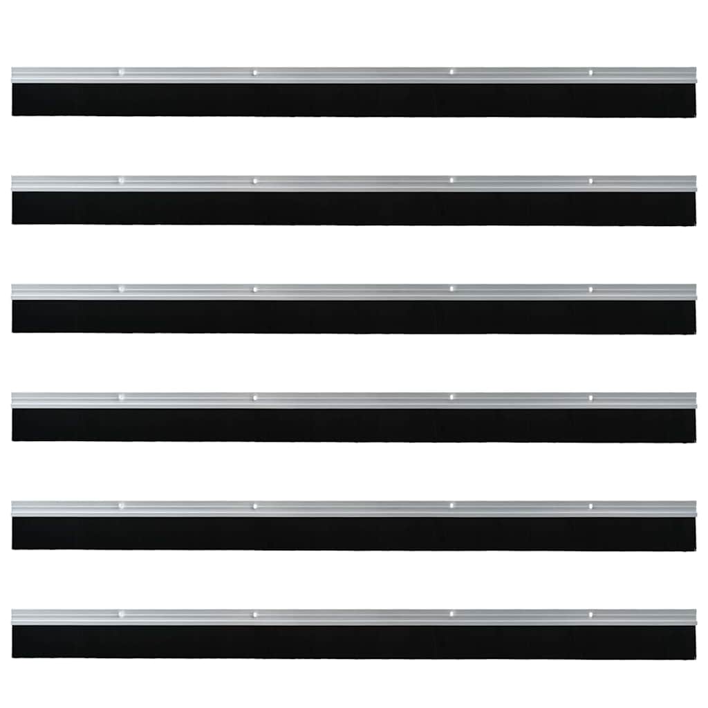 Držač četke za vrata 6 pcs Srebrno 100 cm Aluminijski legura
