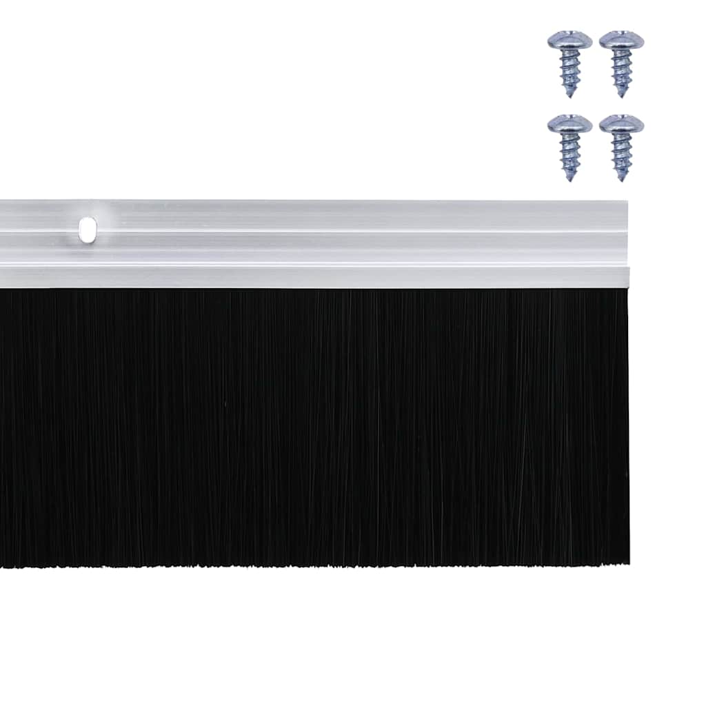 Držač četke za vrata 6 pcs Srebrno 100 cm Aluminijski legura