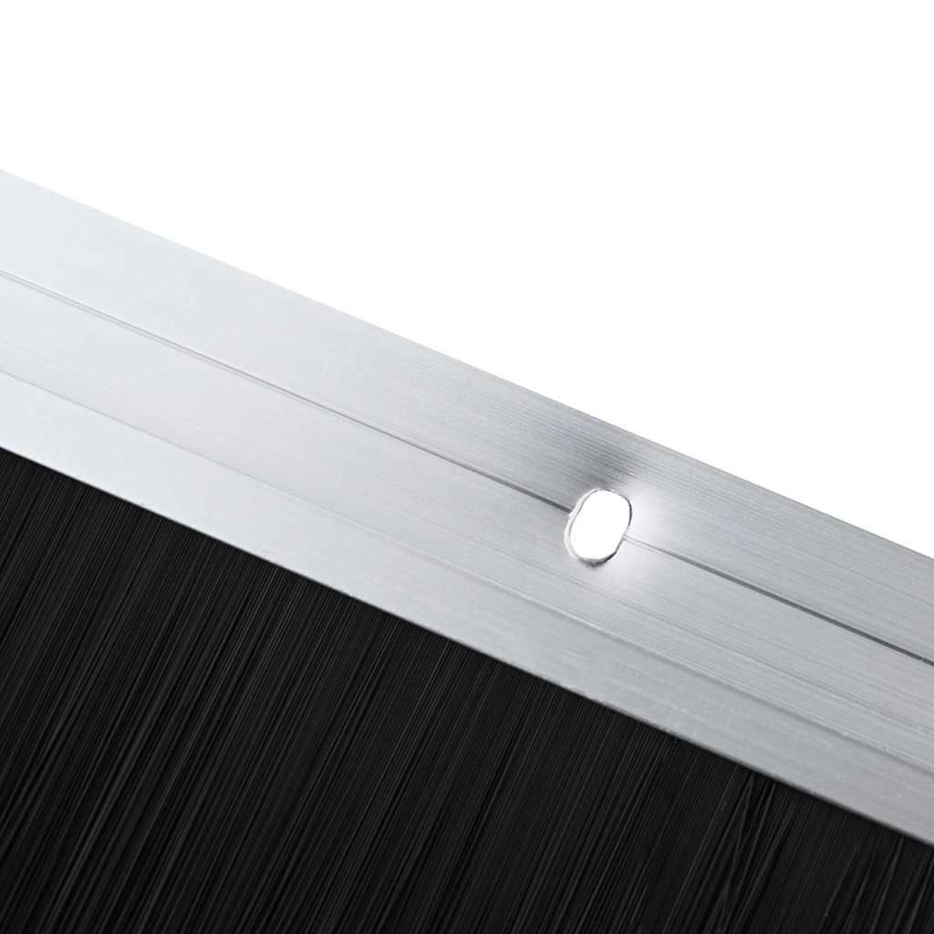 Držač četke za vrata 12 pcs Srebrno 100 cm Aluminijski legura