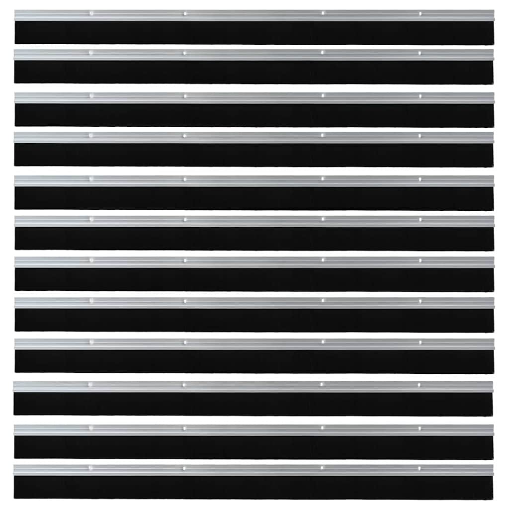 Držač četke za vrata 12 pcs Srebrno 100 cm Aluminijski legura