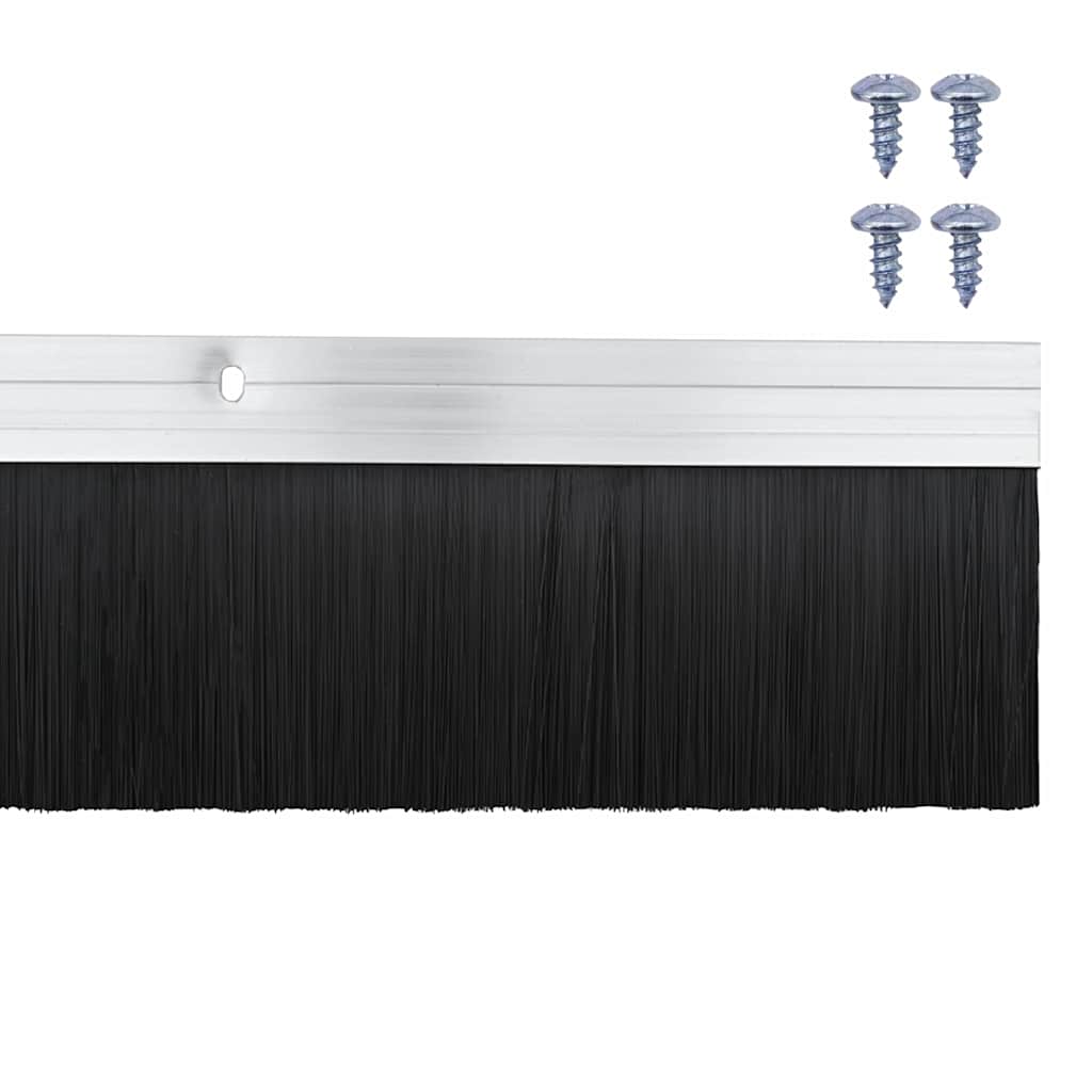 Držač četke za vrata 12 pcs Srebrno 100 cm Aluminijski legura