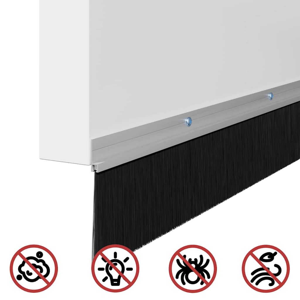 Držač četke za vrata 12 pcs Srebrno 100 cm Aluminijski legura