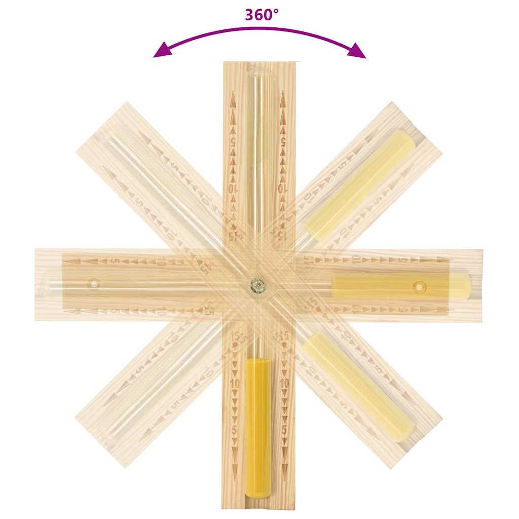 Set pribora za saunu 4 pcs Smeđa Čvrsto borovo drvo i konoplja