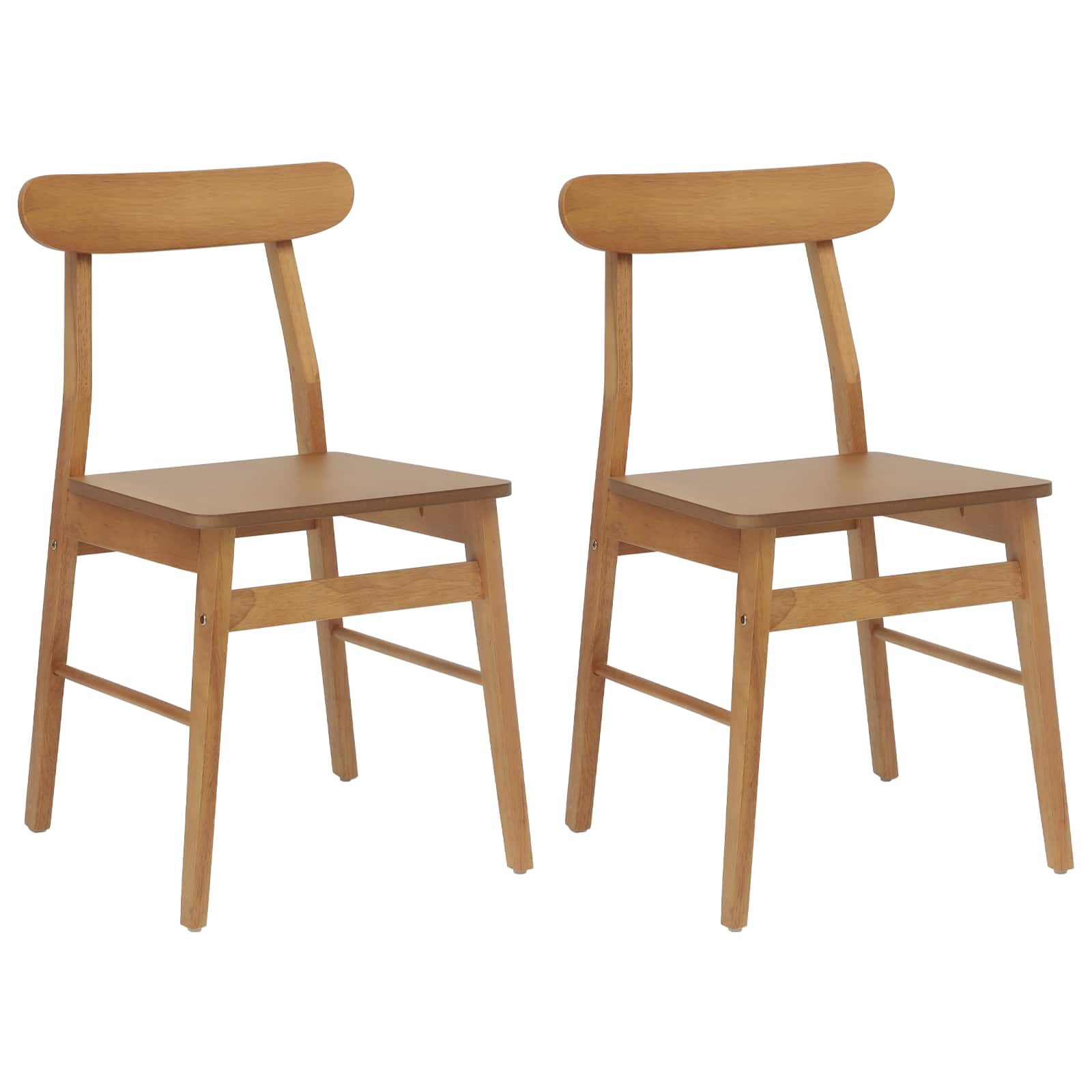 Stolac za blagovanje 2 pcs Prirodna 43 x 44,5 x 77 cm
