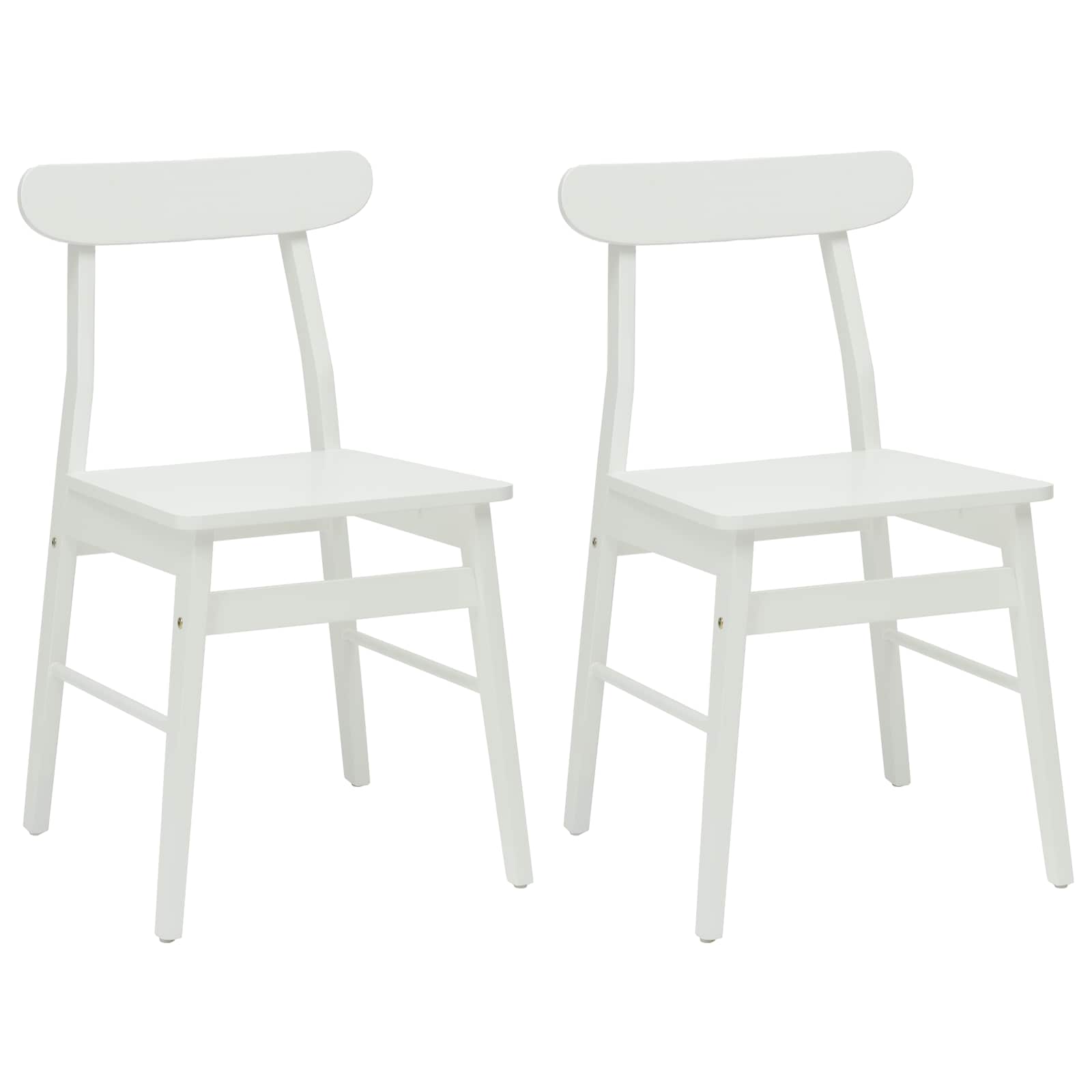 Stolac za blagovanje 2 pcs Bijelo 43 x 44,5 x 77 cm