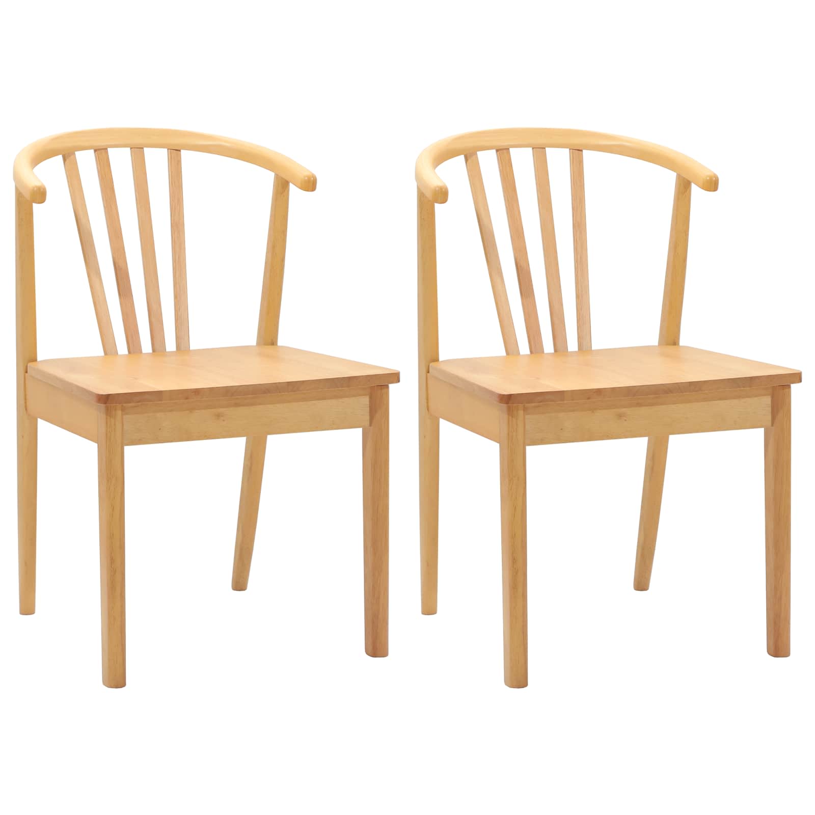 Stolac za blagovanje 2 pcs Prirodna Čvrsto drvo