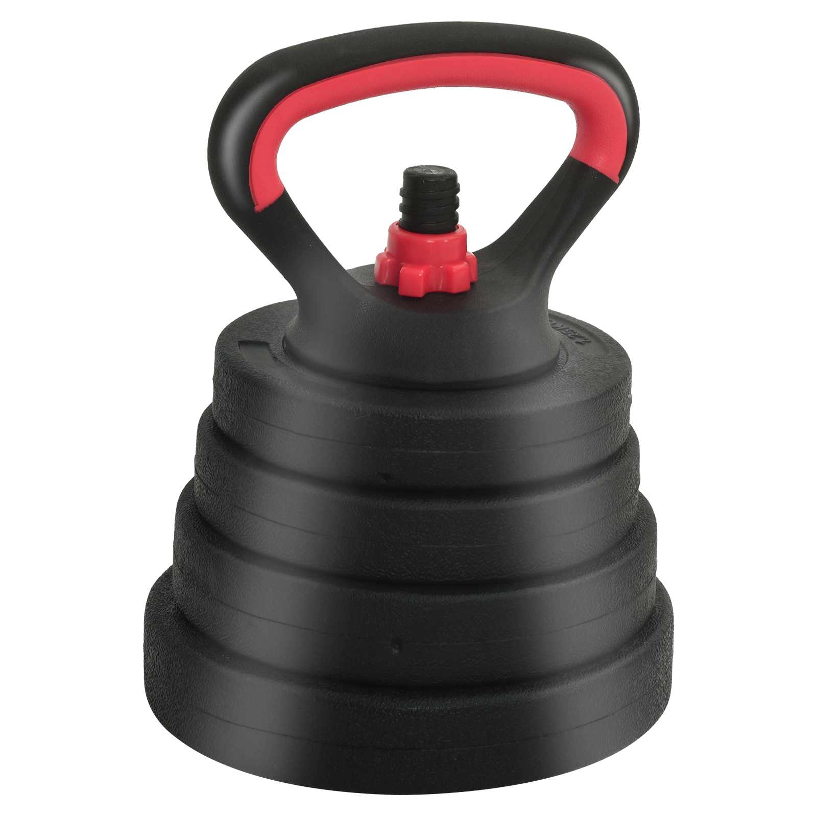 4-u-1 set bučica, brojčana i kettlebell 30 kg Crna i crvena