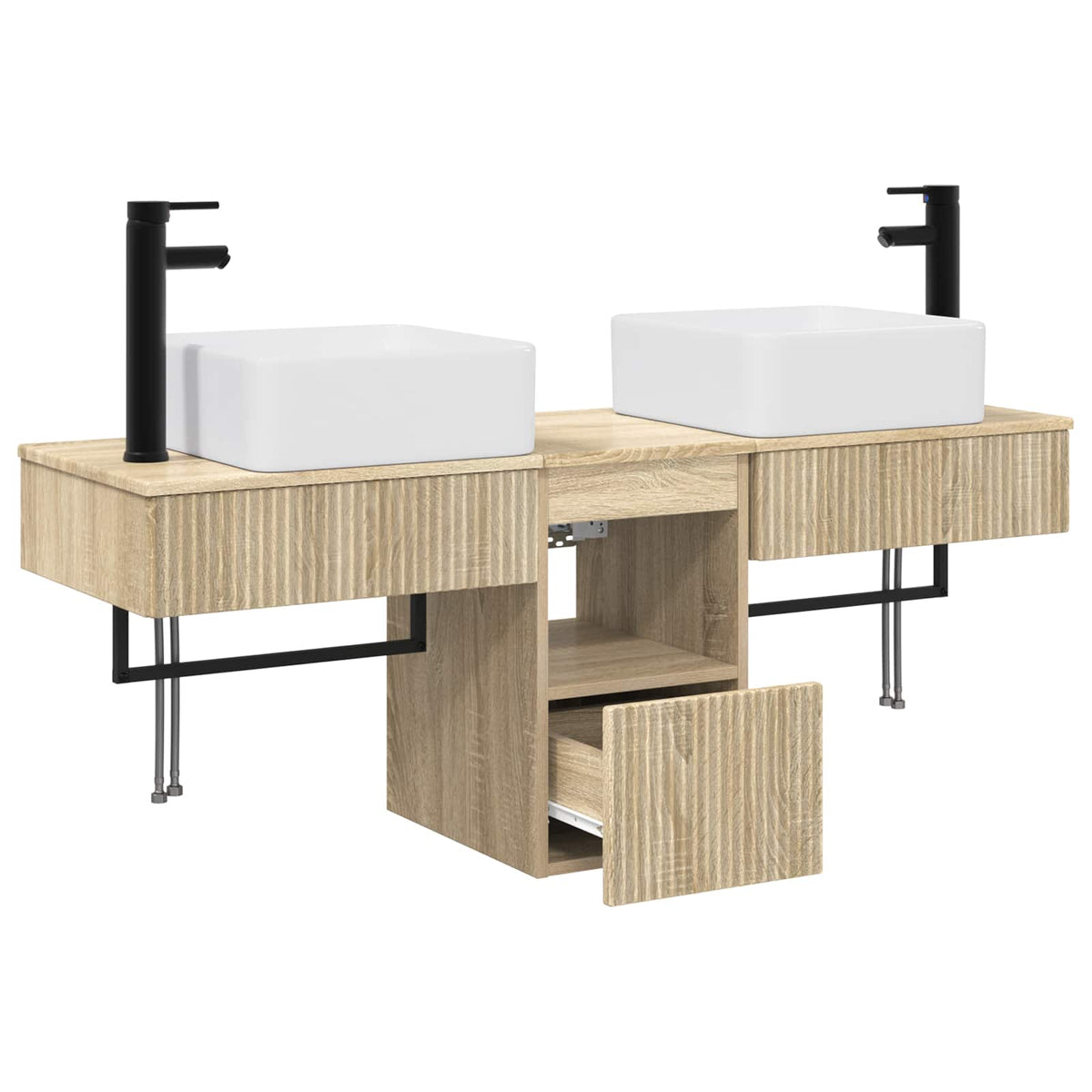 Set ormarića za kupaonicu 3 kom. Hrast sonoma 53 x 35 x 39 cm
