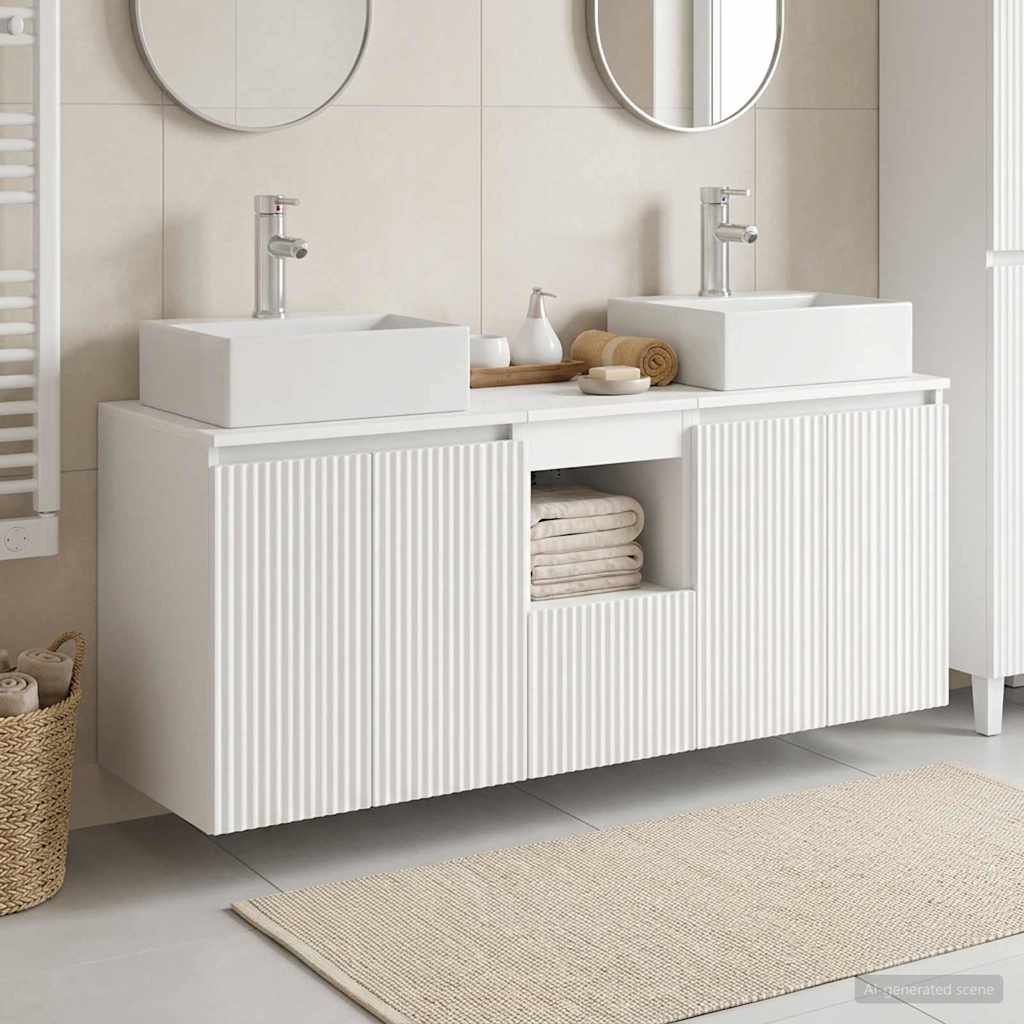 Set ormarića za kupaonicu 3 kom. Bijela 49,5 x 41 x 62,5 cm