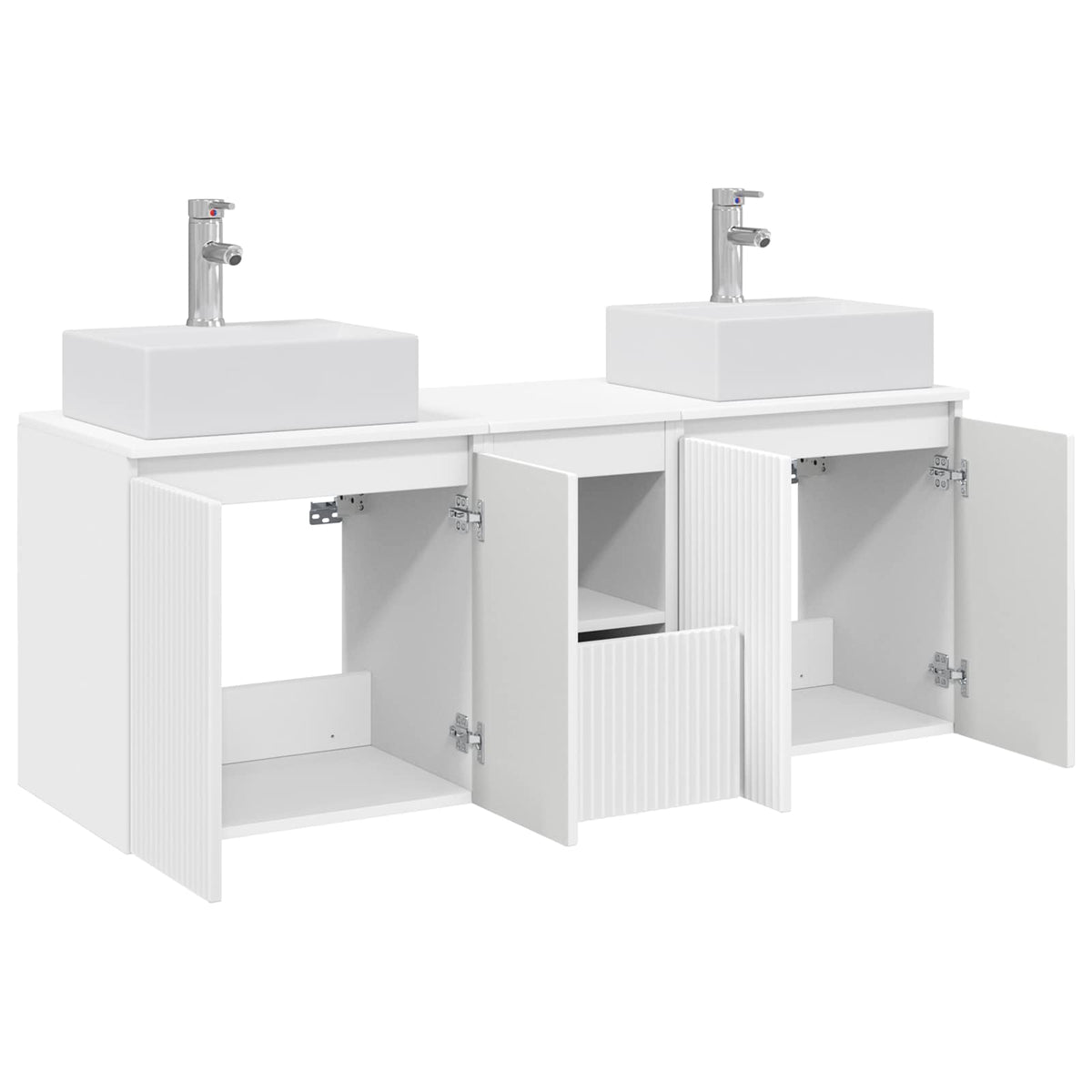 Set ormarića za kupaonicu 3 kom. Bijela 49,5 x 41 x 62,5 cm