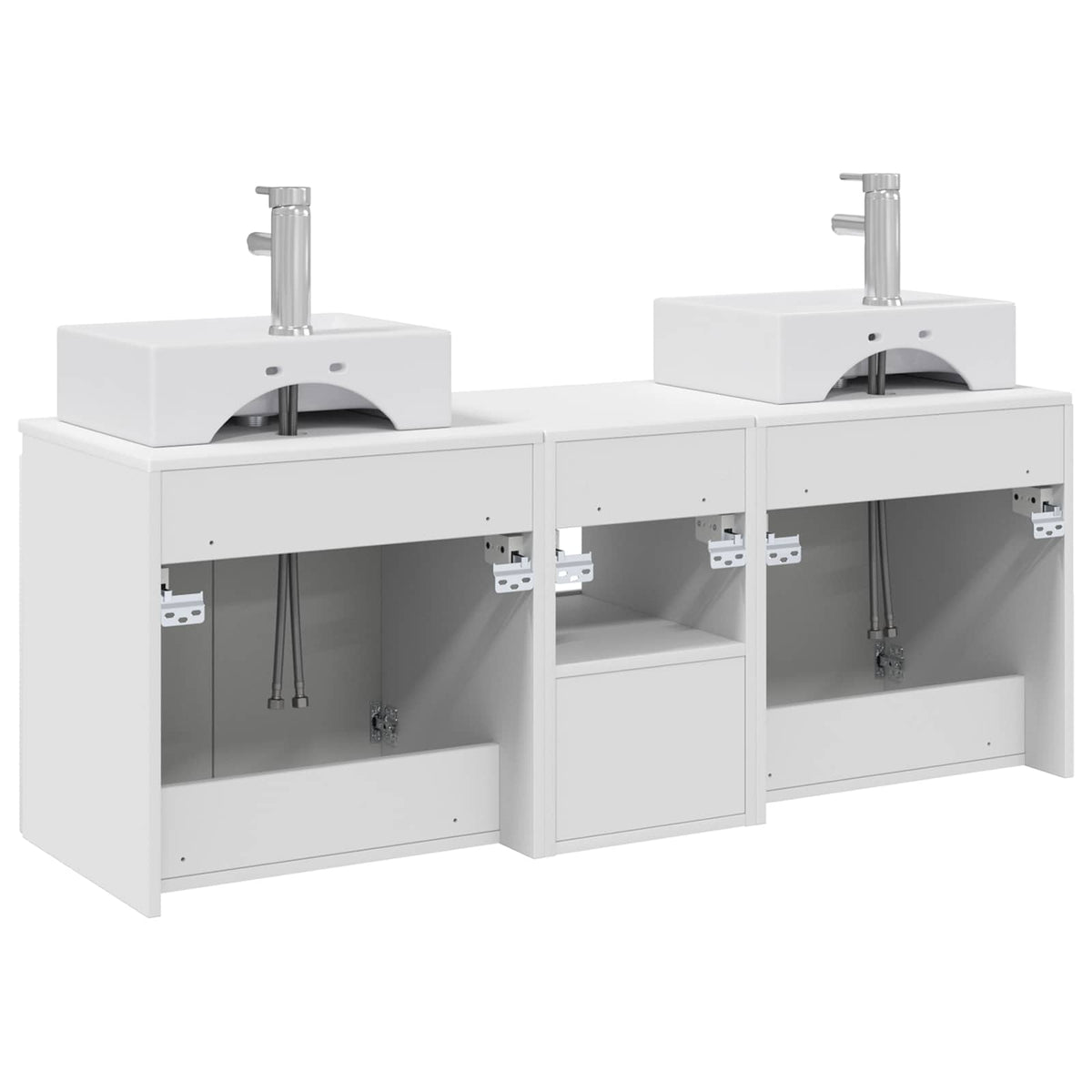 Set ormarića za kupaonicu 3 kom. Bijela 49,5 x 41 x 62,5 cm
