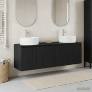 Set ormarića za kupaonicu 3 kom. Crna 49,5 x 44,5 x 65 cm