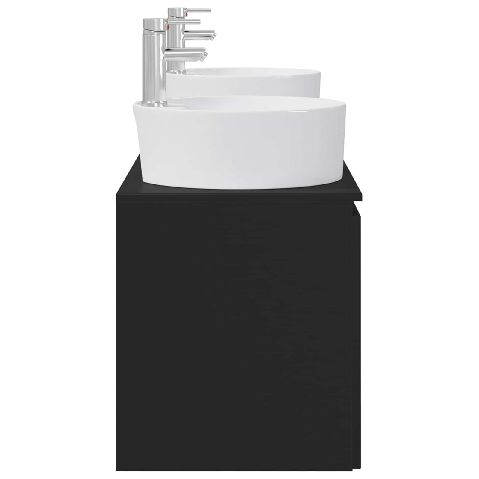 Set ormarića za kupaonicu 3 kom. Crna 49,5 x 44,5 x 65 cm