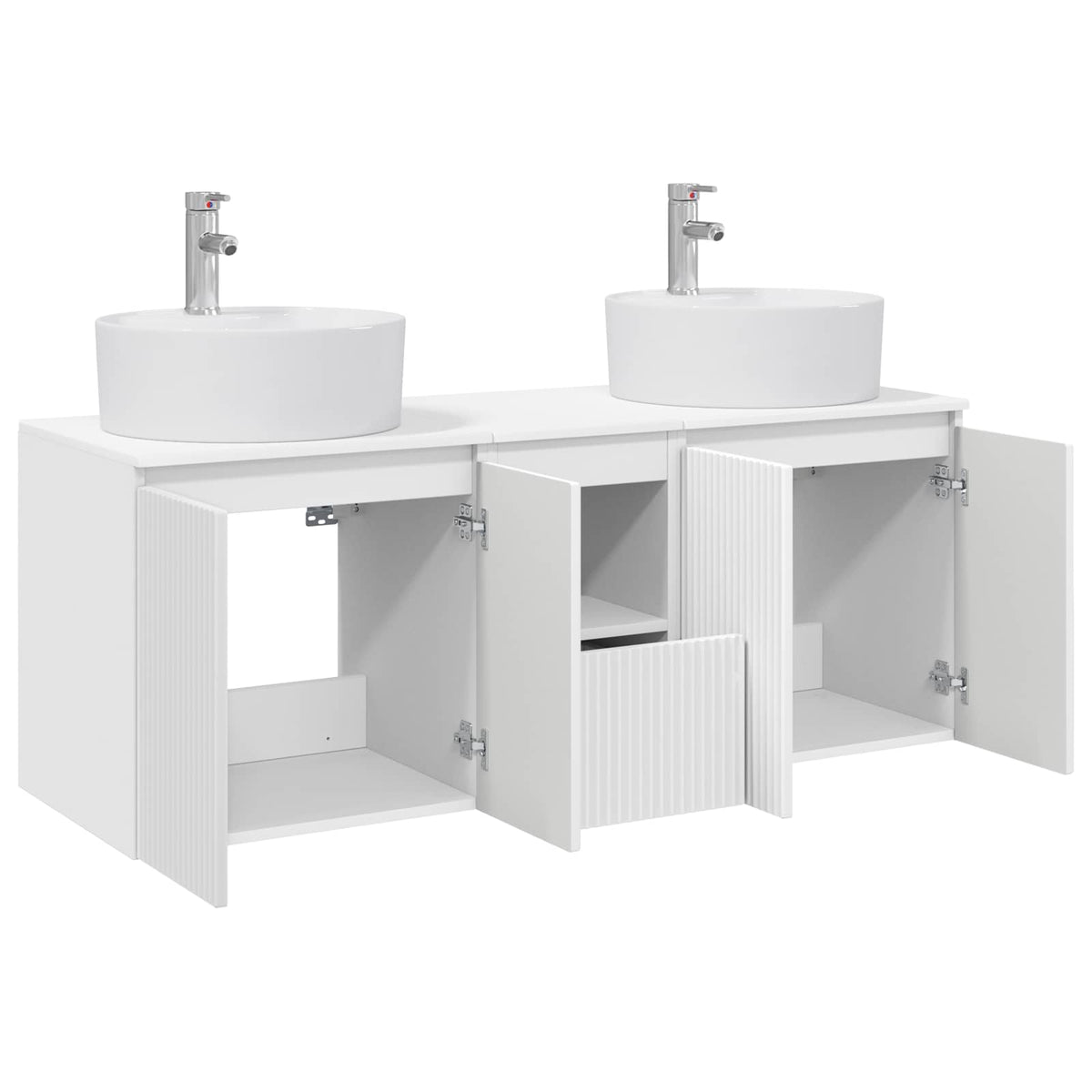 Set ormarića za kupaonicu 3 kom. Bijela 49,5 x 44,5 x 65 cm