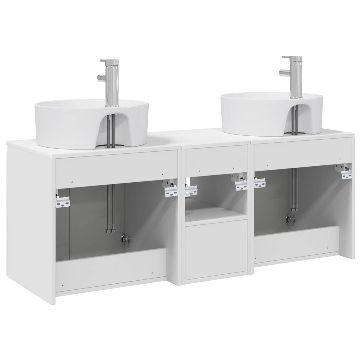 Set ormarića za kupaonicu 3 kom. Bijela 49,5 x 44,5 x 65 cm