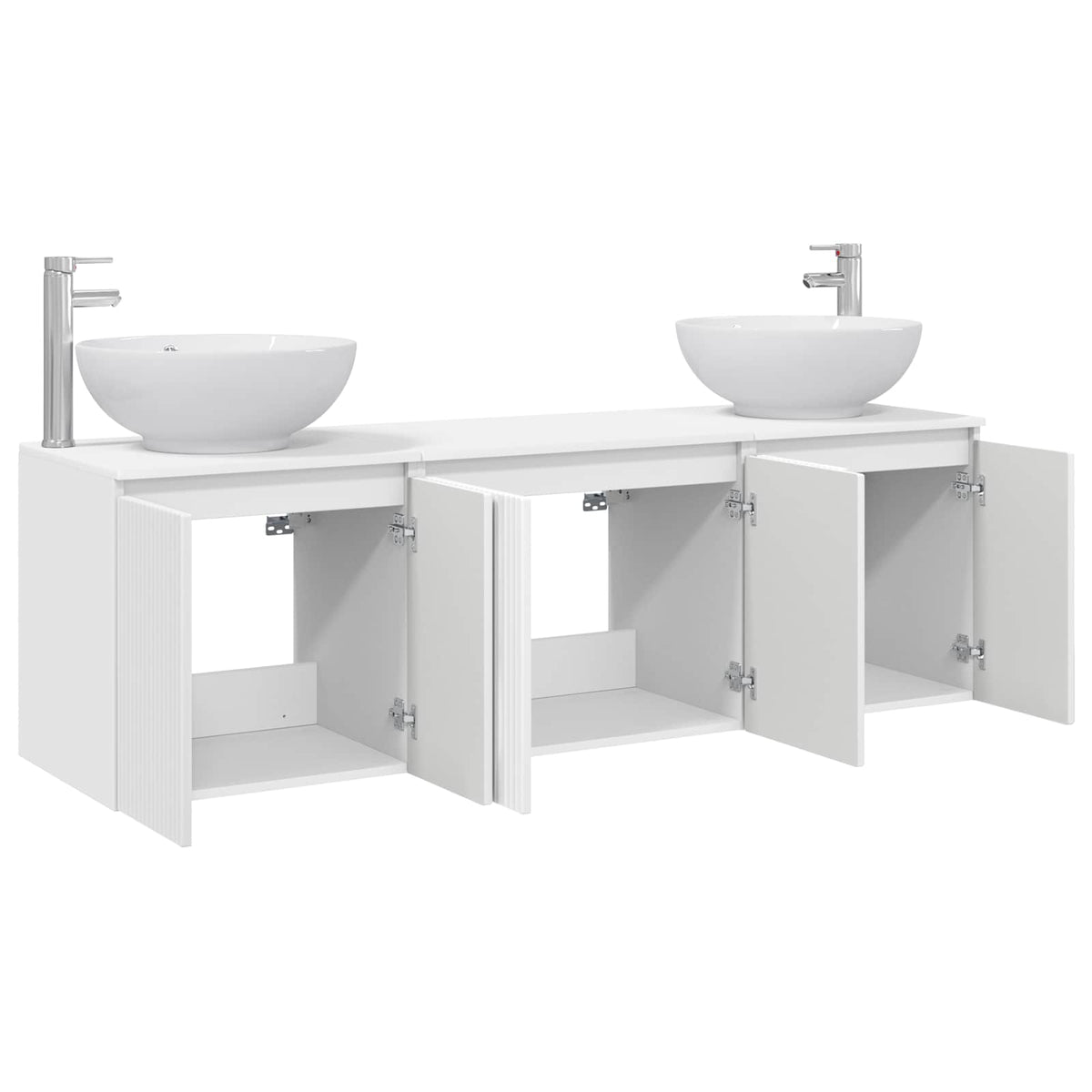 Set ormarića za kupaonicu 3 kom. Bijela 49,5 x 44,5 x 65 cm