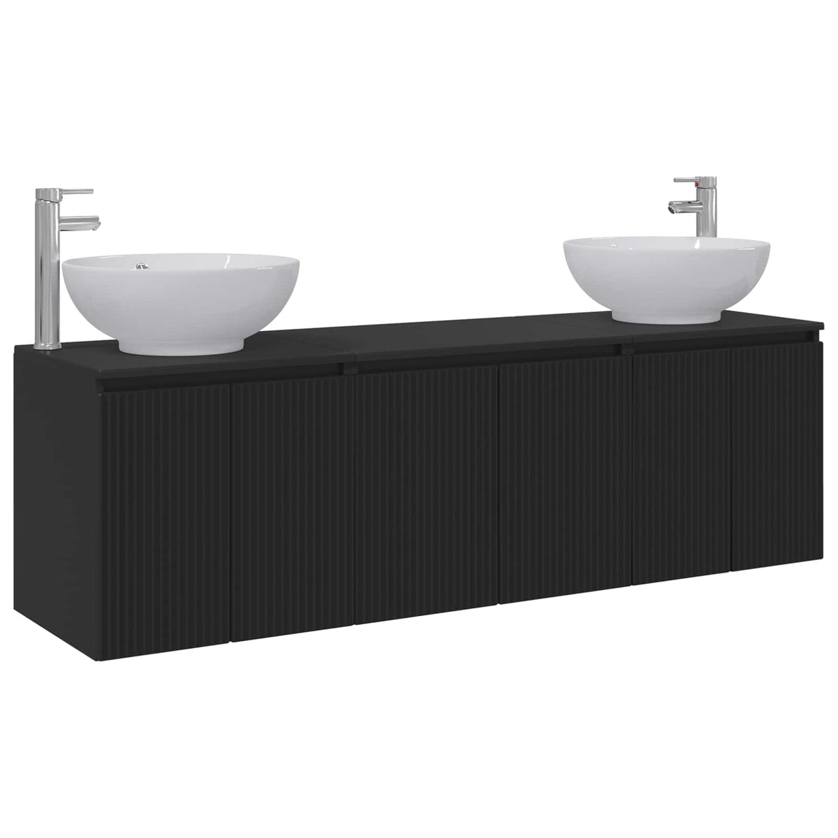 Set ormarića za kupaonicu 3 kom. Crna 49,5 x 44,5 x 65 cm