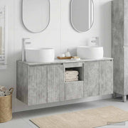 Set ormarića za kupaonicu 3 kom. Betonska siva 49,5 x 44,5 x 66 cm