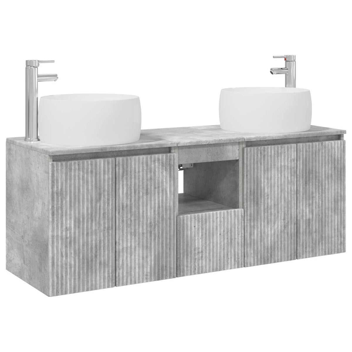 Set ormarića za kupaonicu 3 kom. Betonska siva 49,5 x 44,5 x 66 cm
