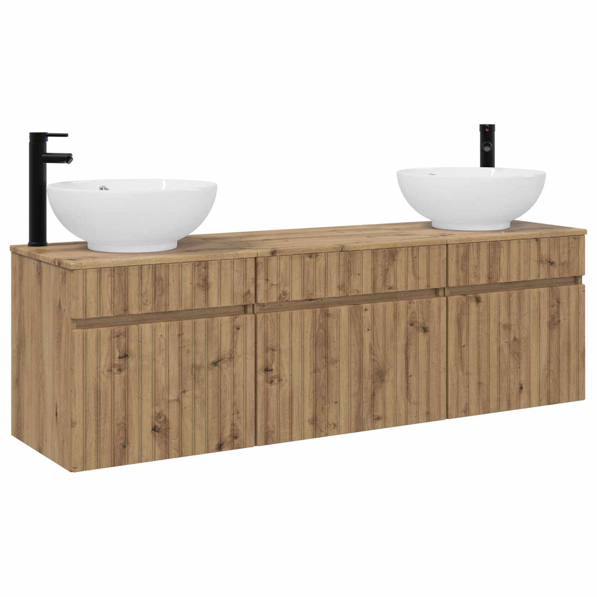 Set ormarića za kupaonicu 3 kom. Hrast artisan Smeđa 49 x 44,5 x 66,5 cm
