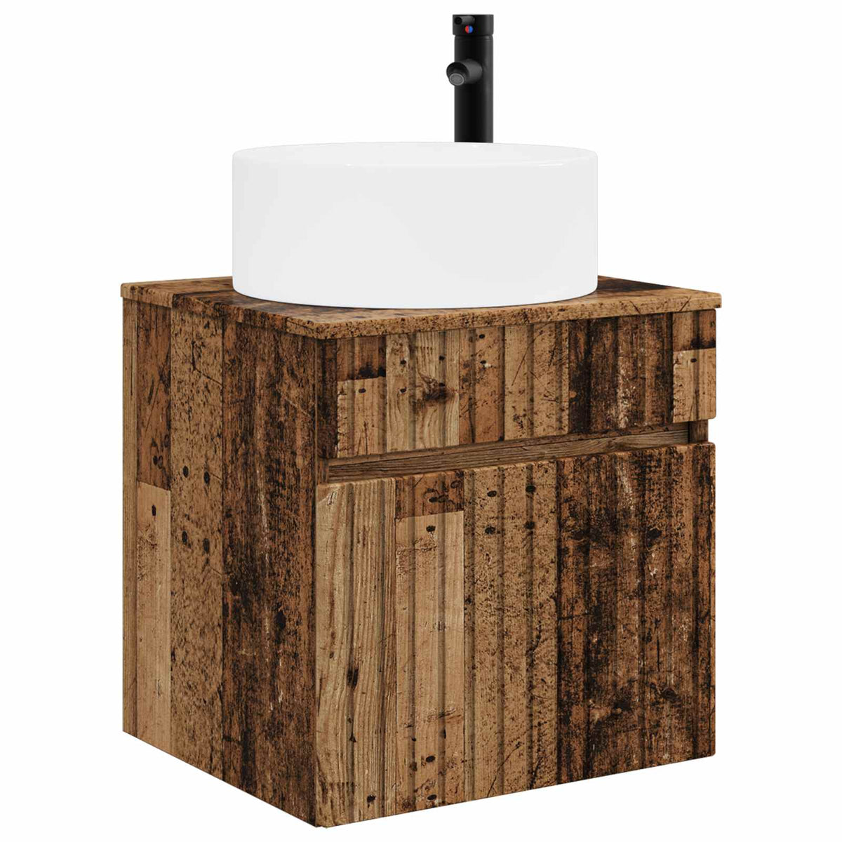 Set ormarića za kupaonicu 3 kom. Staro drvo 49 x 44,5 x 65,5 cm