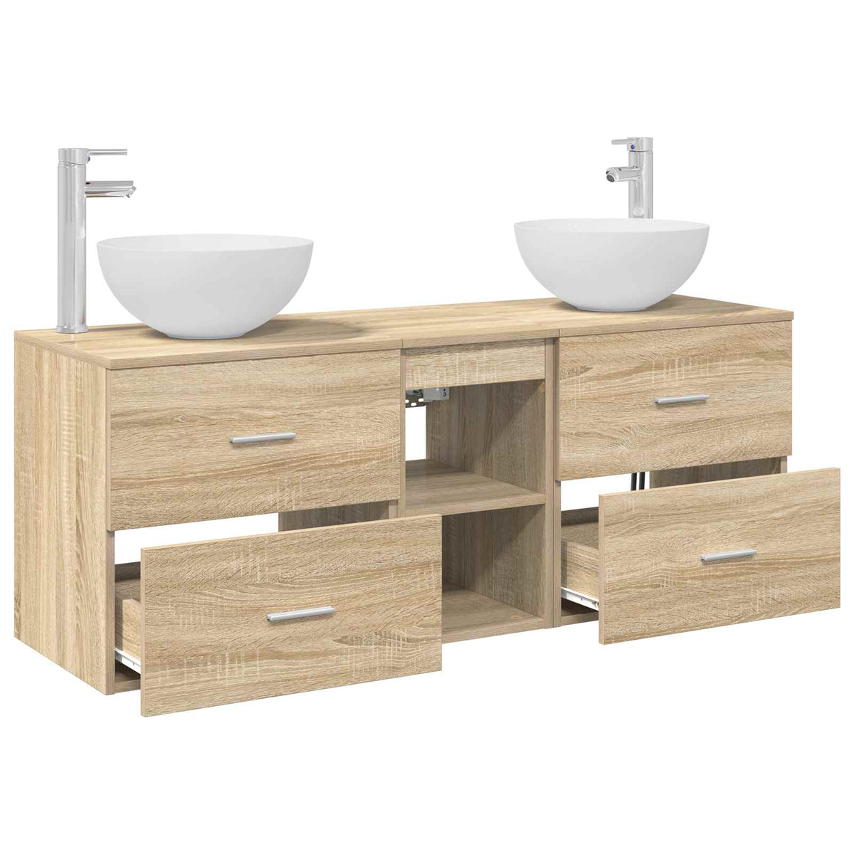 Set ormarića za kupaonicu 3 kom. Hrast sonoma 49,5 x 35 x 63 cm