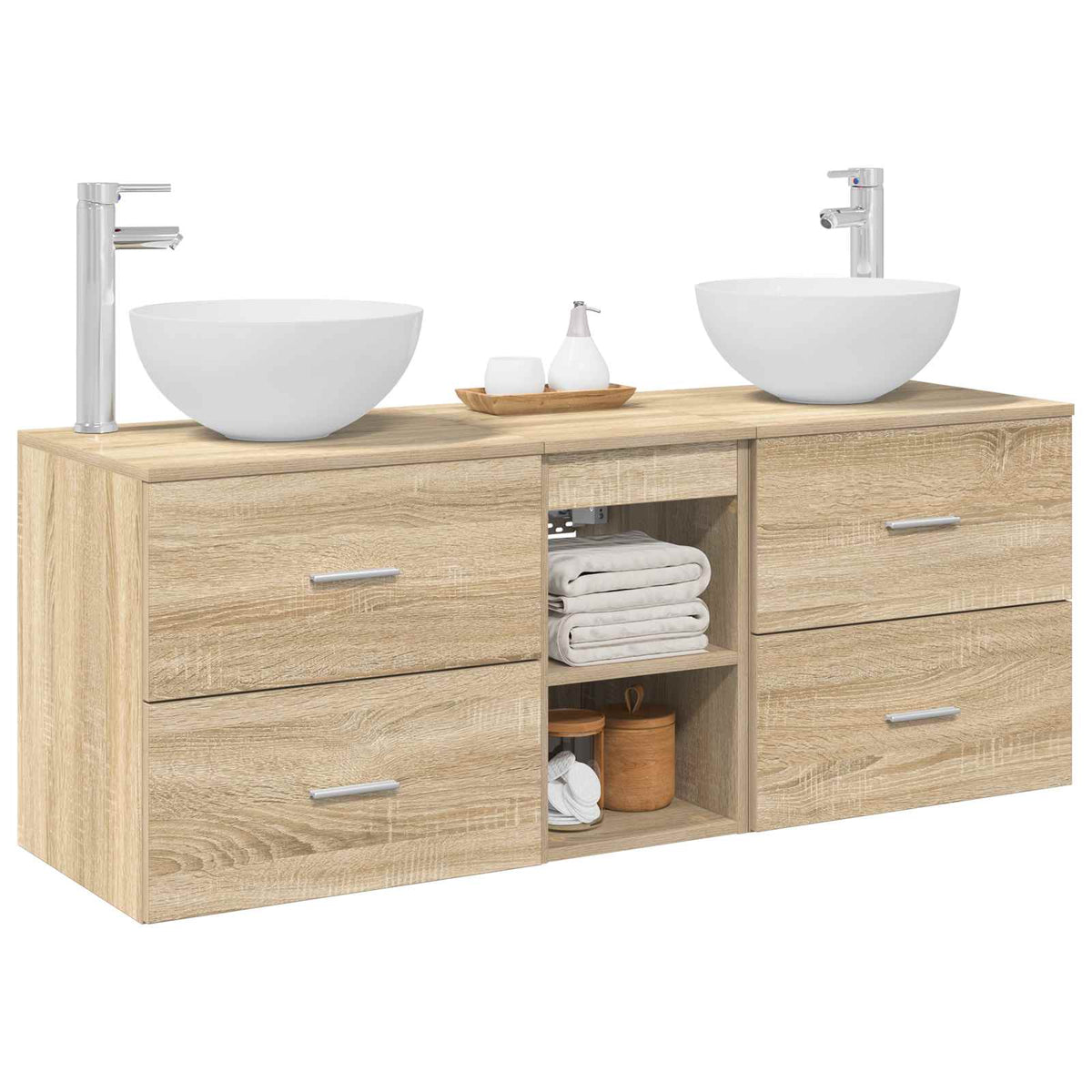 Set ormarića za kupaonicu 3 kom. Hrast sonoma 49,5 x 35 x 63 cm