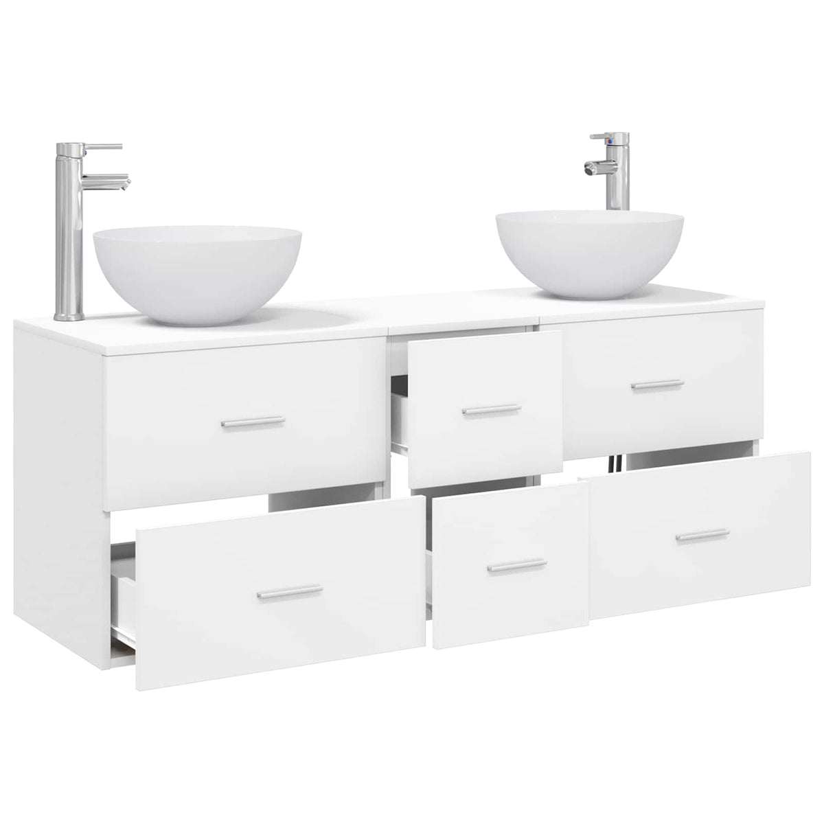 Set ormarića za kupaonicu 3 kom. Bijela 49,5 x 35 x 63 cm