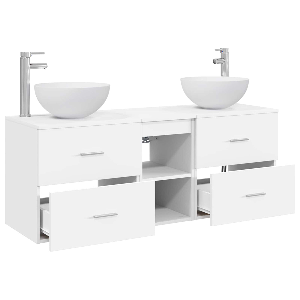 Set ormarića za kupaonicu 3 kom. Bijela 49,5 x 41 x 64,5 cm