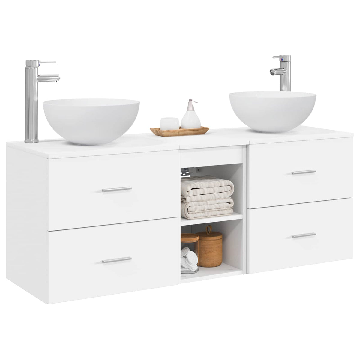 Set ormarića za kupaonicu 3 kom. Bijela 49,5 x 41 x 64,5 cm