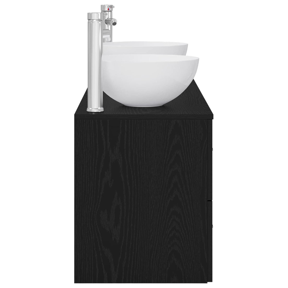 Set ormarića za kupaonicu 3 kom. Crni hrast 49,5 x 41 x 64,5 cm