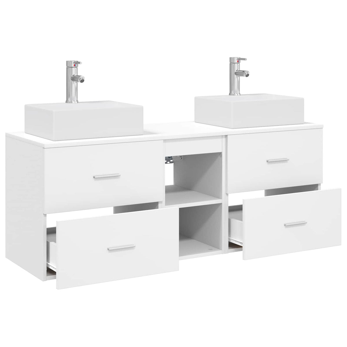 Set ormarića za kupaonicu 3 kom. Bijela 49,5 x 41 x 62,5 cm